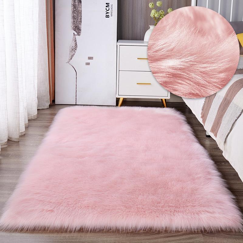 Weiche Flauschige Weiße Teppiche für Schlafzimmer Nachttisch Teppich Pelziger Sofabereich Teppich für Wohnzimmer Mädchenzimmer Plüsch Luxus Teppich Heimdekoration