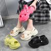 Women's Lightweight EVA Sponge Heel Cross-Strap Outdoor Platform Sandals for Summer Beach Wear