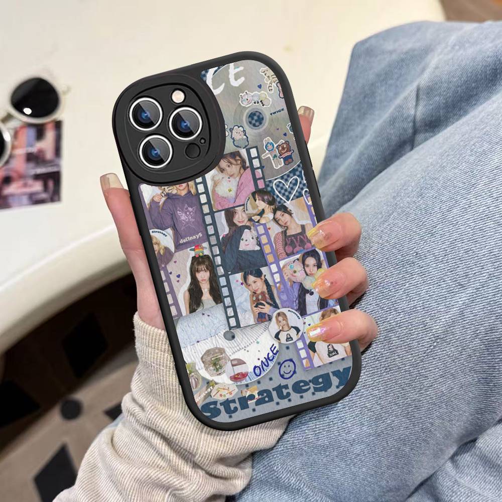 Kpop T-TwiceS Phone Case Leather For IPhone 16 15 14 13 12 11 Pro Max Plus Matte Cover