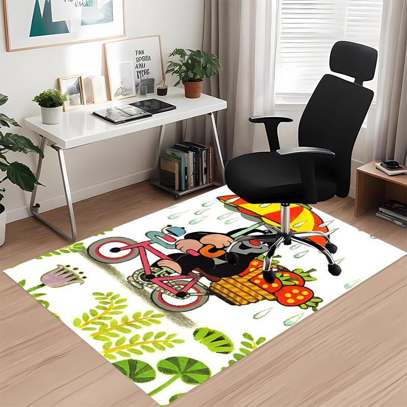 Krtek Printed Carpetrugfor Office Chair Living Room Bedroom Kitchen Room Decor Gifts