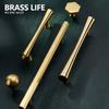 BRASS LIFE Rändelung Möbelgriffe Lang Rund Modern Griffe Schrank Kleiderschrank Kommode Schuhkarton Schublade Schrank Weinkeller Knauf
