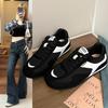 Mesh Breathable Sports and Leisure Shoes Women's Autumn New Niche Lace-up Flat Bottom