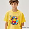 Miyazaki Hayao Totoro Printed T-shirt for Children's Summer Casual Candy Color Pure Cotton Top Fashion Casual Children's T-shirt