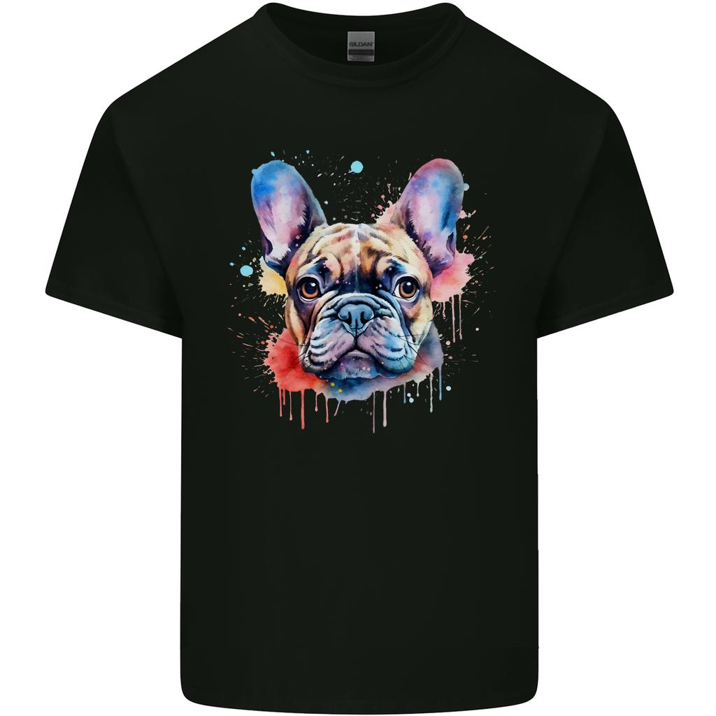 French Bulldog Watercolour Dog Unisexs Light Cotton TShirt