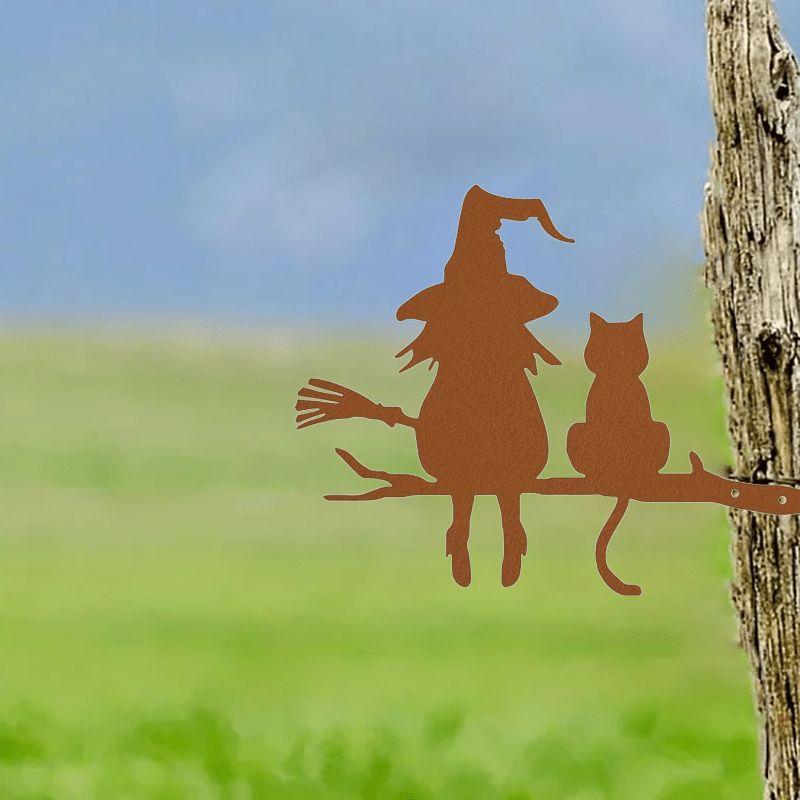 Durable Metal Garden Stake, Antirust Outdoor Yard & Holiday Decoration, Fall, Halloween, Christmas.