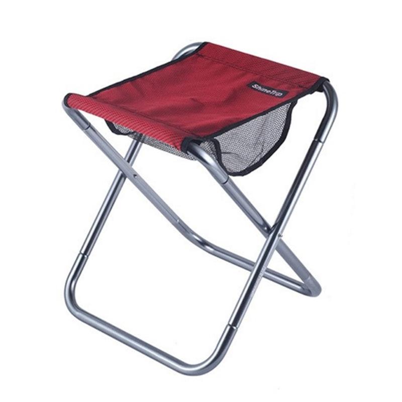 Outdoor Portable Folding Stool, Collapsible Slacker Chair Seat Lightweight Fold Stool with Carry Bag for Fishing Camping