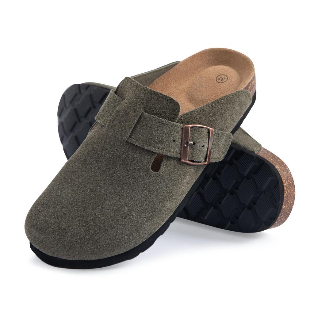 Fashion Kidmi Women Suede Clogs Slippers Men Clogs Slippers Classic Women Mules Outdoor Beach Sandals Nonslip Vacation Pool Clogs Slides