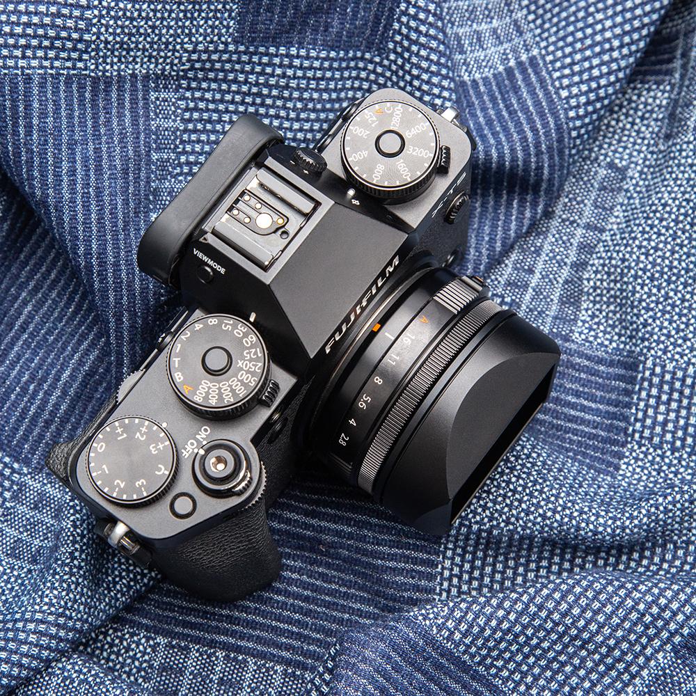 XE5 XF 27f2.8II Lens Hood with 39mm Adapter Ring for Fujifilm Fuji XF27mmF2.8 II XF23mmF2.8 R WR Metal Lens Shade Accessories