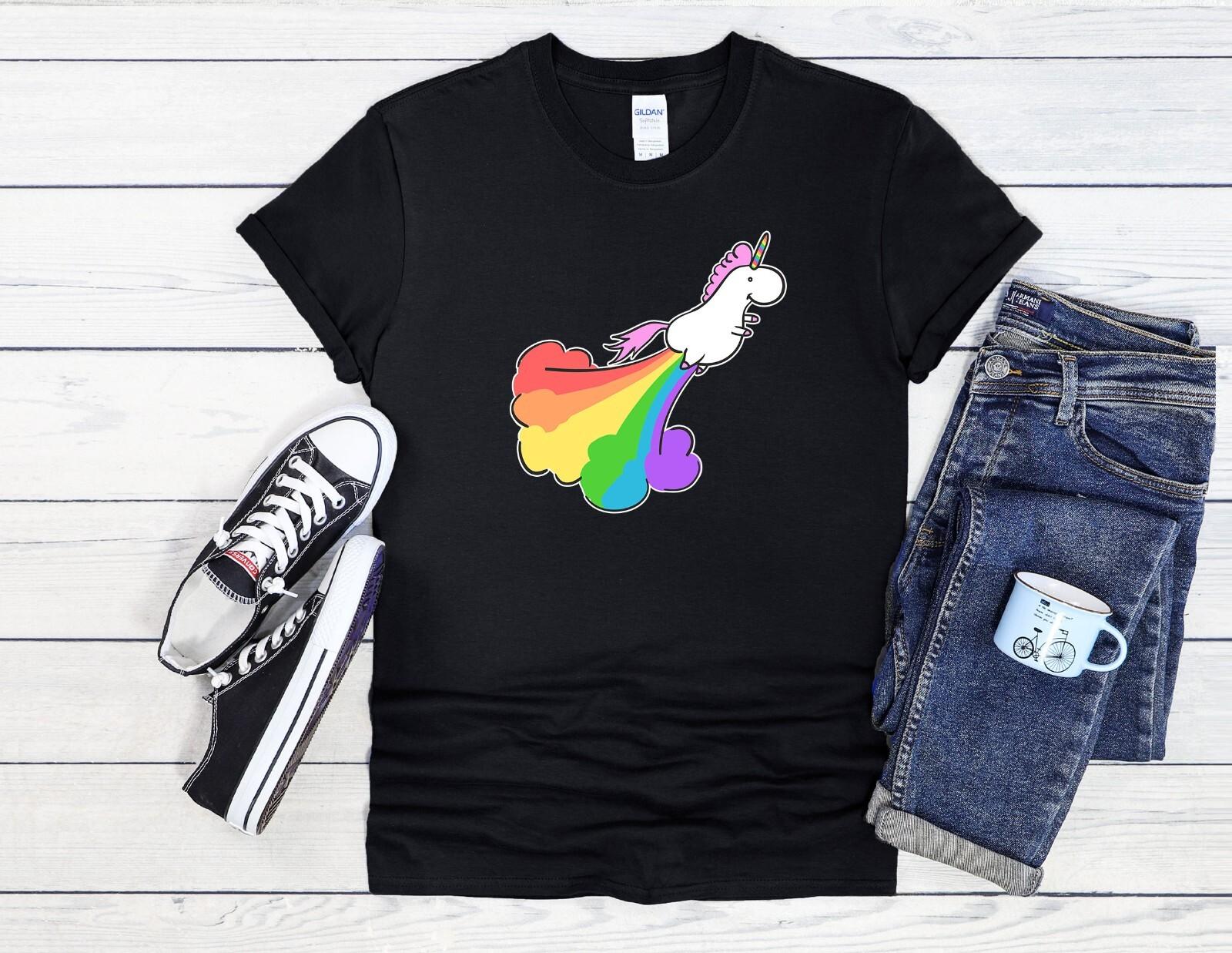 

26 Rainbow Fly Unicorn LGBT Cool Men Women Unisex T Shirt Hoodie Baseball 2184 Unisex T-Shirt M