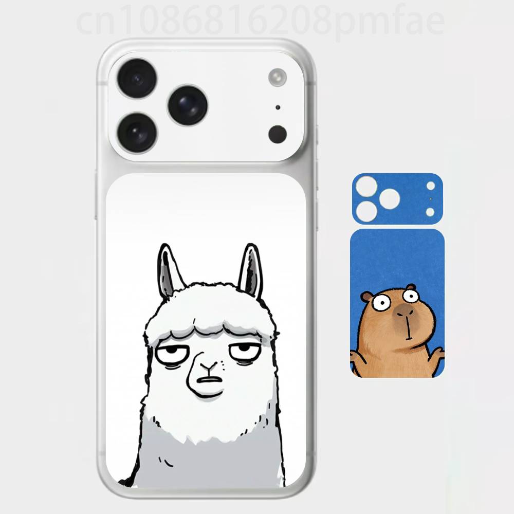 Ugly Cute Animal Series Premium Skin Wrap for iPhone 17 Pro/Max, Back Frame Camera Protective Decal (Not Case) iPhone17promax