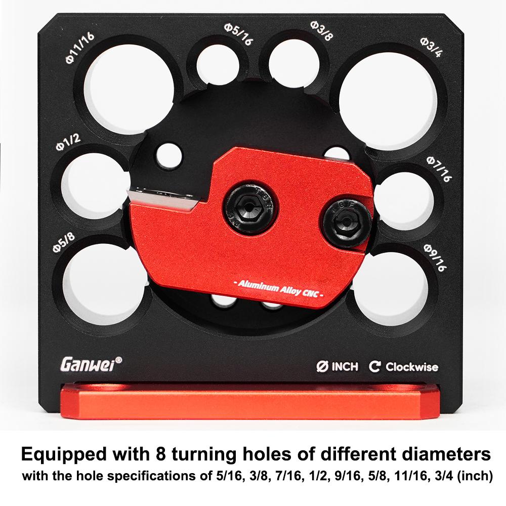 Dowel Maker Jig Kit Aluminum Alloy Square Wood Bar Turning Round Auxiliary Tool Carbide Blade with 8 Different Diameter Turning