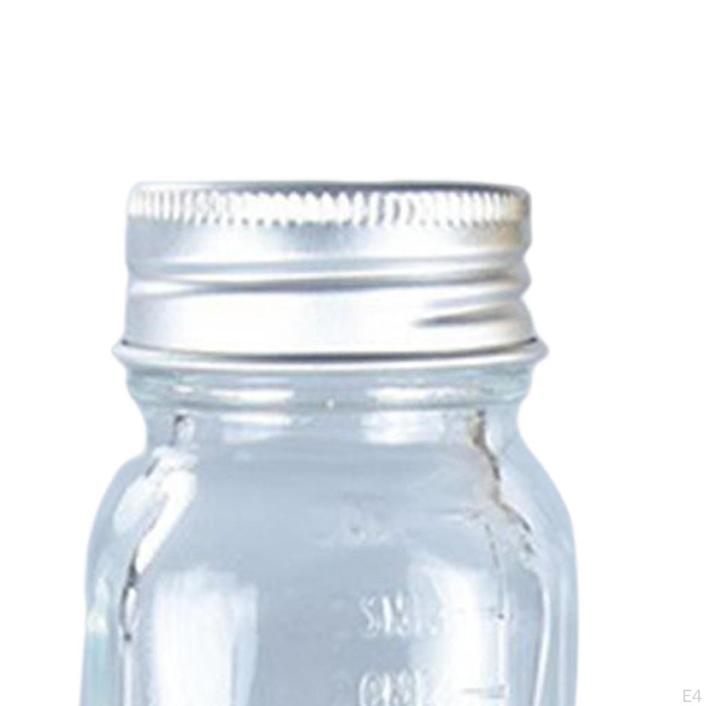 Glass Chemistry Reagent Bottle 30 ml Capacity ,Clear Sample Jar Scientific Glassware Screw Cap for