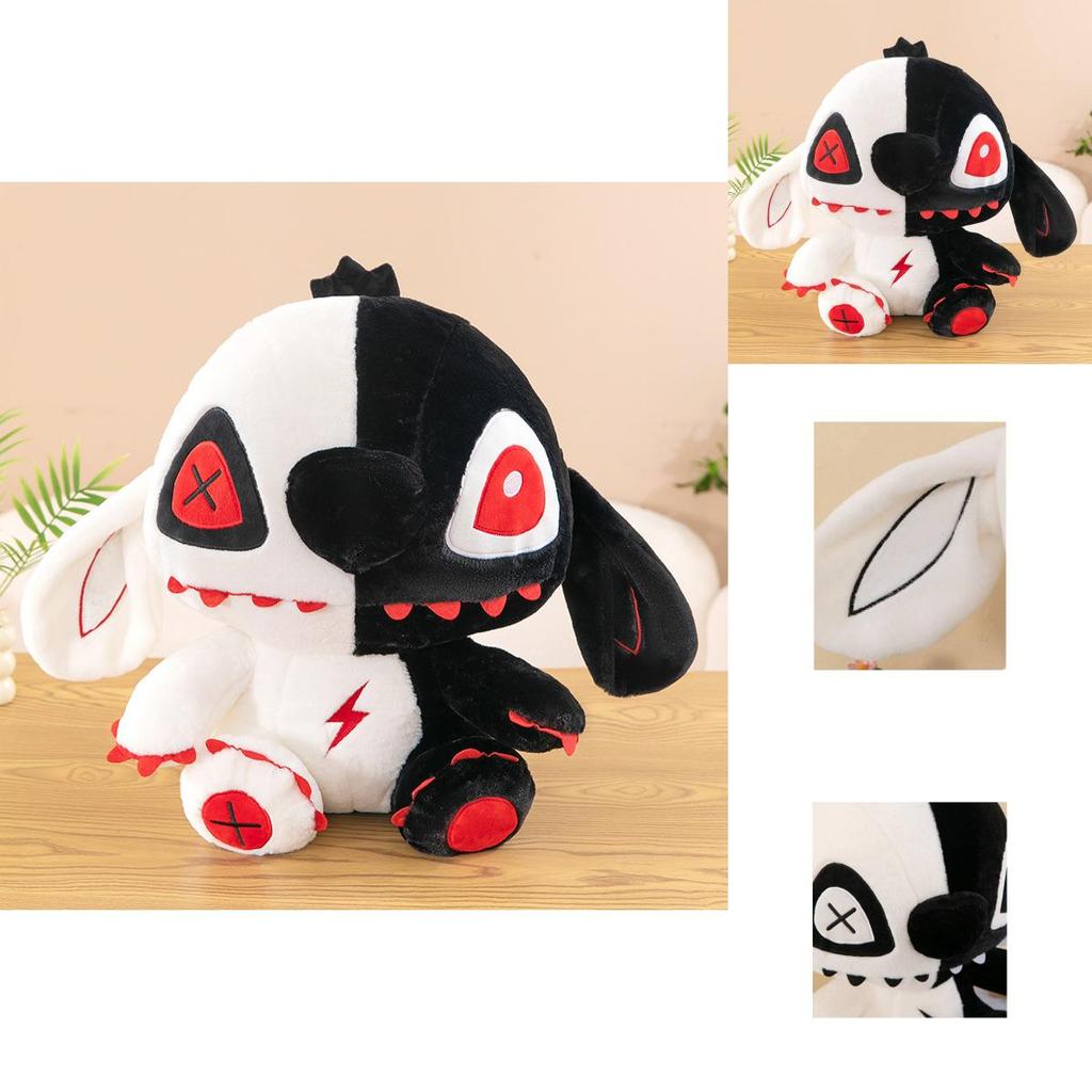 Adorable Dark Elf Stitch Plush Toy Soft Doll For Birthday Gift And Cozy Pillow