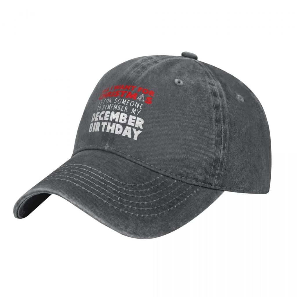 NEW LIMITED Birthmas December Christmas Birthday demin Cap Breathable Design Golf Hat Cap Unisex Summer