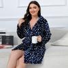 Winter Women's Robes Plus Size Double-sided Bathrobe Thickened Hooded Robe