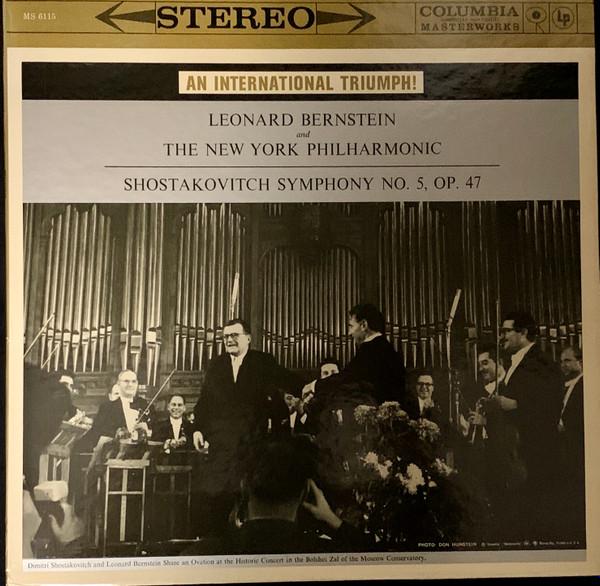 

LP Record LEONARD BERNSTEIN THE NEW YORK PHI Shostakovich Symphony No. 5 MS6115 COLUMBIA MASTER US Classical Used