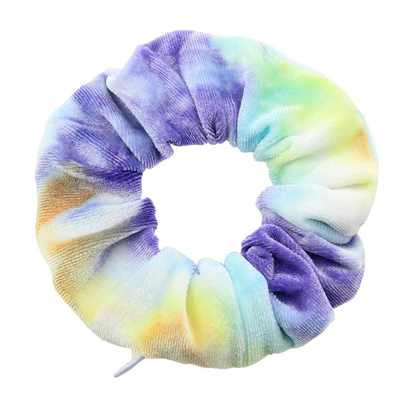 Creative Sweet Zip Scrunchies For Women Girls Novelty Multicolour Velvet Hair Tie Versatile Hair Accessories Gifts