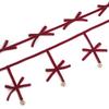 Christmas Velvet Bow Banner Christmas Tree Bells Red Pre-Strung Ornaments Christmas Vintage Velvet Bow Decoration