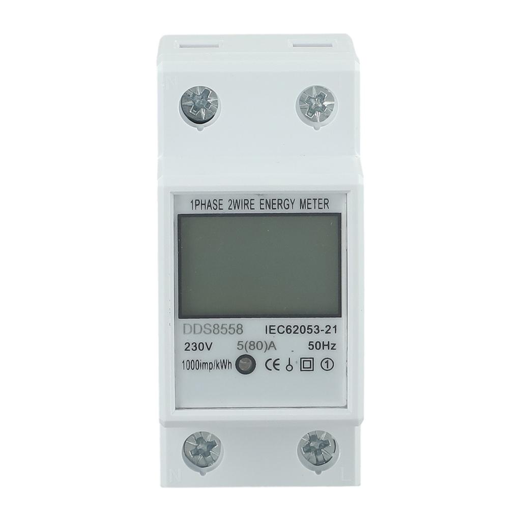 Digital LCD Kwh Wattmeter Power Consumption Energy Meter Electric Din Rail 230V