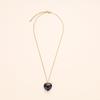 Obsidian Heart Power Stone Amulet Necklace for Women [KOAI]