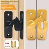 Punch-Free Hasp Latch Door Lock Black Cabinet Locks Kids Safety Lock Barn Door Sliding Door Anti-Pried Hook Lock Hardware