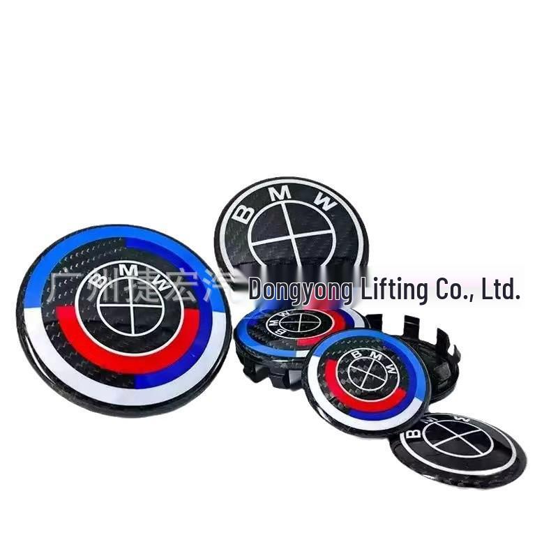 BMW 50-jähriges Jubiläum Karbonfaser-Plakette für 3er, 4er, 5er & X3, X4, X5 Lenkräder, Vorne & Hinten