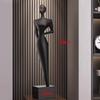 Figure Sculptures  Abstract Figure Art Sculpture Ornament Black Resin Sculpture Light Luxury TV Cabinet Home Decoration Crafts