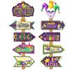 Gras Mardi Festival Paper Yard Signs With Clown Design For Decorations Party