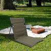 Folding Beach Chair with Back Support Outdoor Camping Chair Portable Floor Chair Lounge Recliner for Camping Hiking
