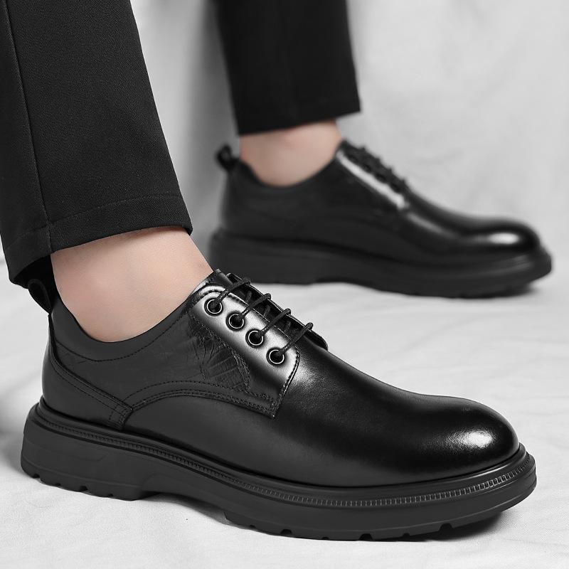 Fashion Autumn New Designer Groom Wedding Shoes for Men Solid Color Fashion Casual Platform Shoes Male British Style Leather Shoe Man