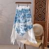 Tie-Dye French Retro Puffy Multi-Layer Flower Skirt