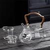 1000ML Octahedral Heat Resistant Glass Teapot Steaming and Boiling Dual-use Lifting Beam Tea Pot Glass Kettle Kung Fu Tea Set