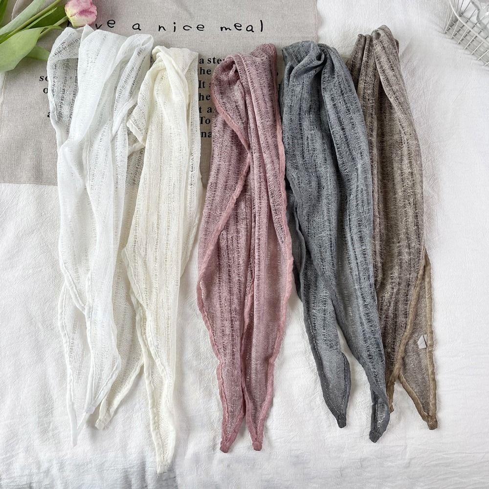 Hollowed-out Neck Scarf Multicolor Head Wrap Trendy Neckerchief  Female