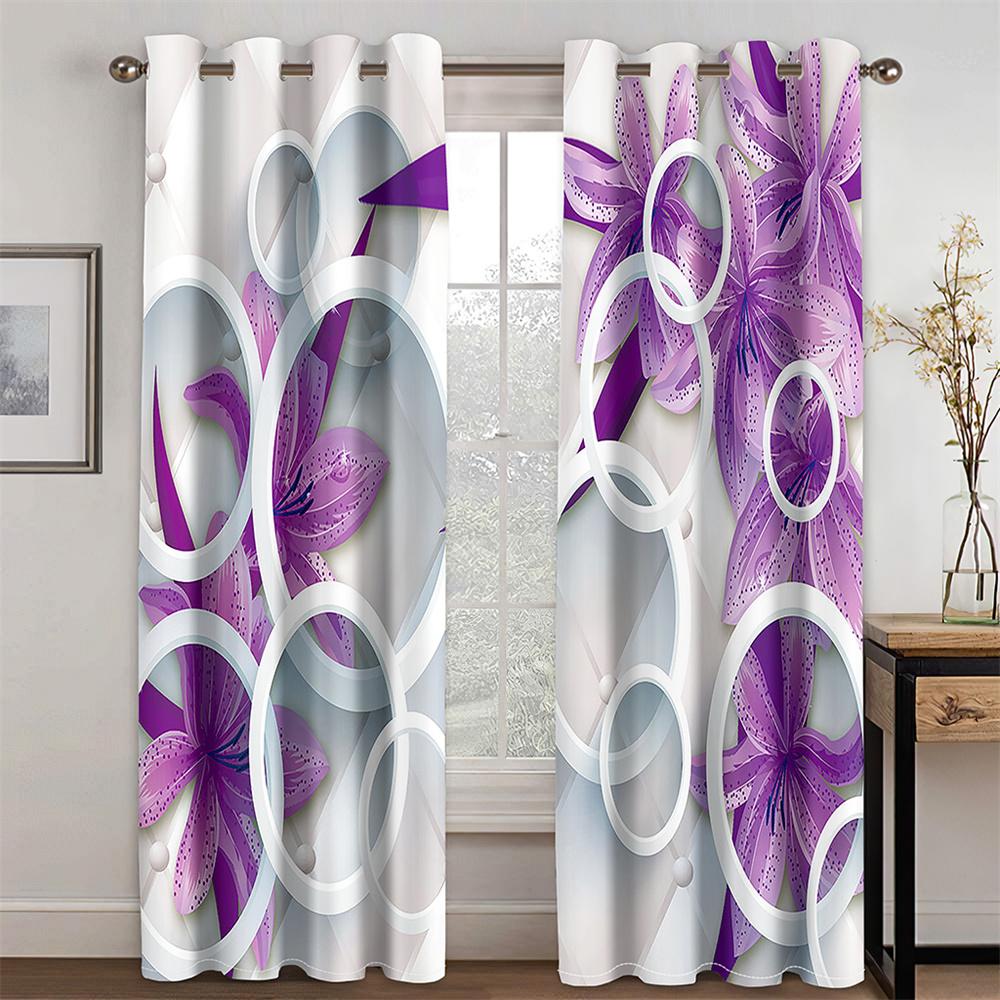 

2 панели, окрашенные в синий цвет, напечатанные шторы, оконные шторы для гостиной, шторы на окна, спальни, кухни, домашнего декора W50 X H130(CM)X2&Grommet Top