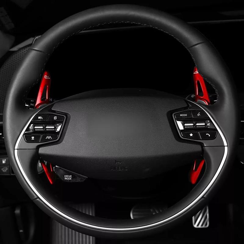 Подрулевые лепестки переключения передач для KIA EV6 2024 Лепестки переключения передач на руле DSG Накладки-удлинители Аксессуары красный