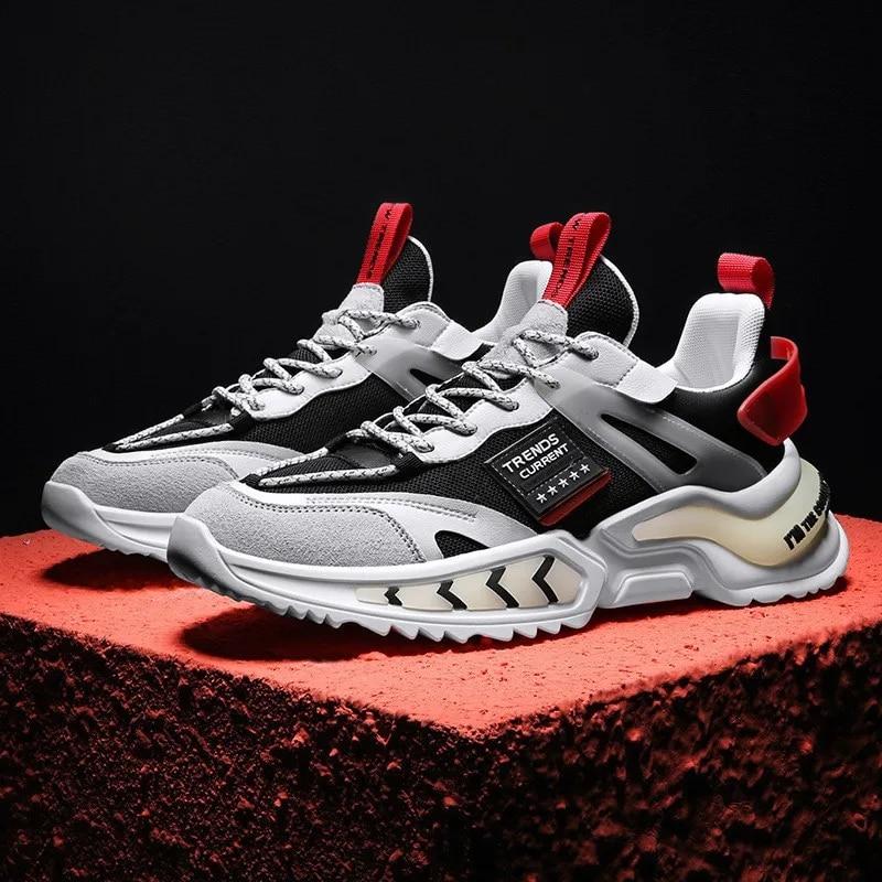Men Sneakers Running Shoes Leisure Outdoor Running Shoes Man Fashion Sports Shoes Mesh Breathable Footwear Big Size 45
