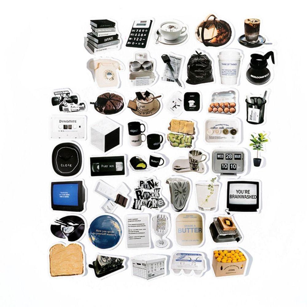 45pcs Kawaii Little Black Cat Decorative Boxed Stickers Scrapbooking Label Diary Stationery Album Phone Journal Planner