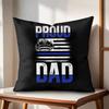 Best Dad Ever Fathers Day Cushion Cover Natural Linen Organic Fabric DoubleSided Printing Couch Pillow Covers Home Decor