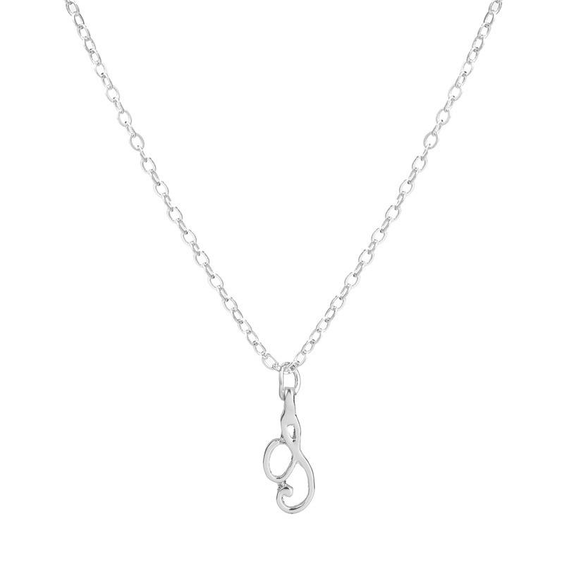Elegant 26-Letter Uppercase Pendant Necklace: Simple and Fashionable European-American Clavicle Chain with Niche Design