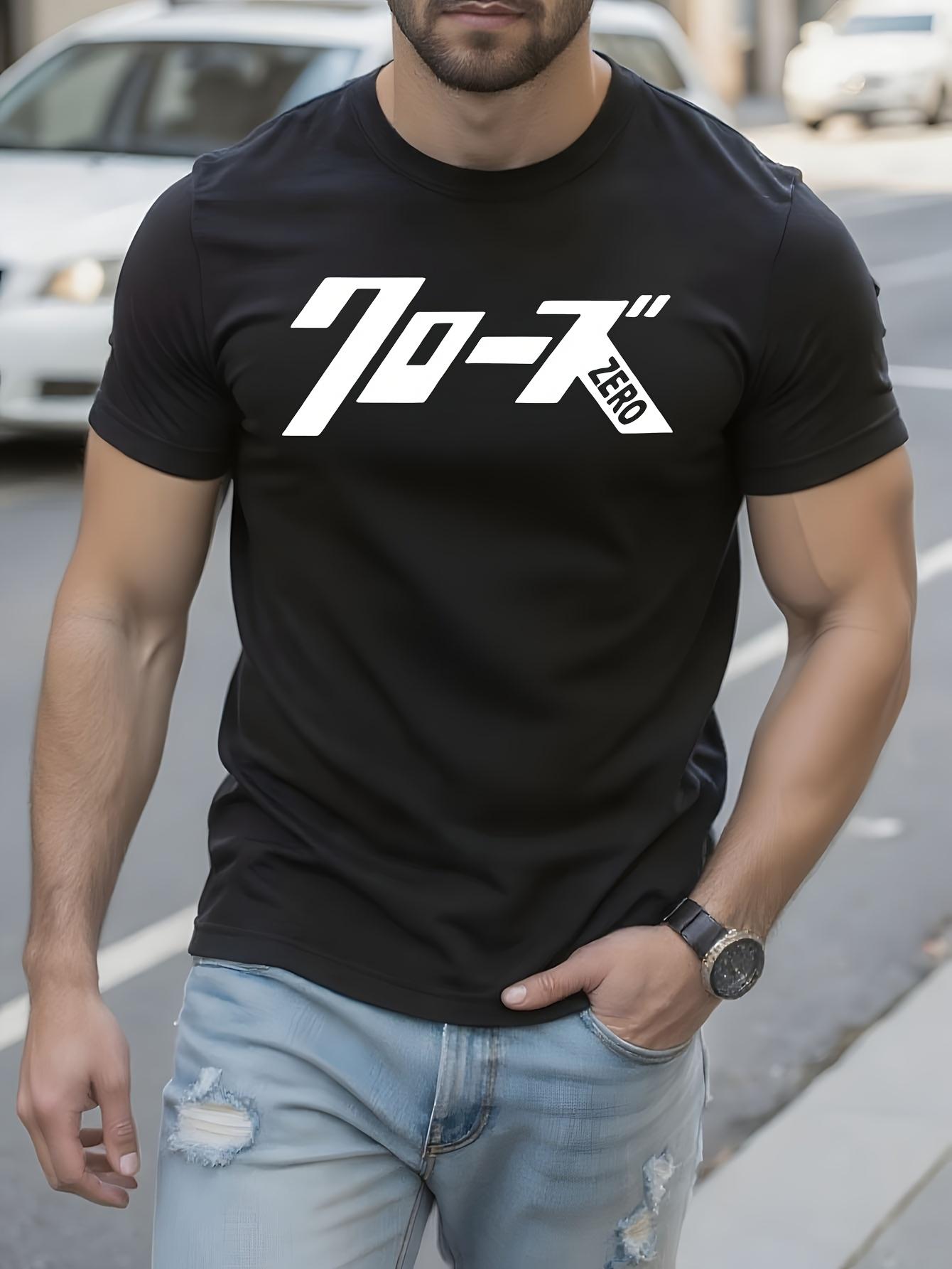 New CROWS ZERO Logo Movie Cartoon Manga Men White Black T... XL