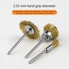 3Pcs Mini Coppers Wire Brushes For Electric Grinders 2.35mm Shank Rusts Removal T Type Pen Type Bowl Type Design