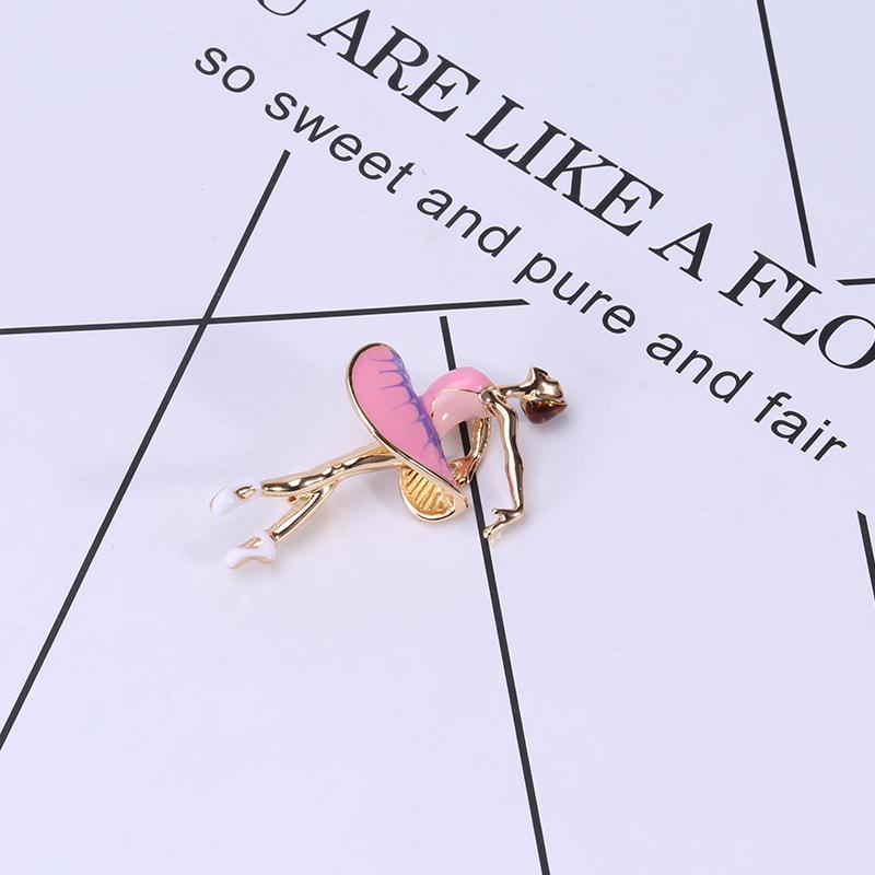 Mode Exquisite Gymnastik Mädchen Hübsche Blume Rock Ballett Tänzerin Broschen Pin Abzeichen Ballerinas Brosche Für Frauen Schmuck Geschenk