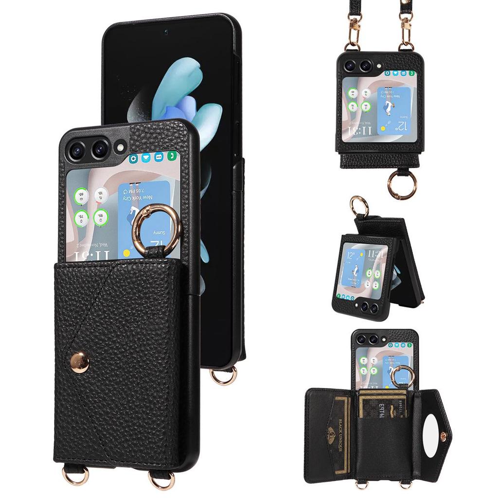 Samsung ZFlip 5/4/3 Diagonal Multifunctional Phone Case: Hot In Japan & South Korea! Foldable Screen Protector In Same Style.