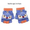 3-6 Years Thicken Kids Knitted Gloves Flip-Open Fingerless Gloves Winter Warm Mittens  for Baby Kids