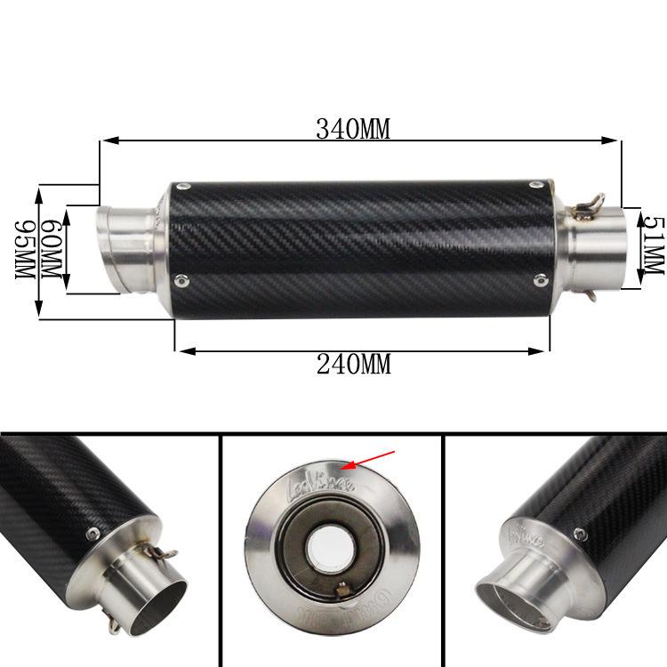 Modified Leovince Exhaust Pipe for Kawasaki Z900, Z1000, Ninja 400, 250