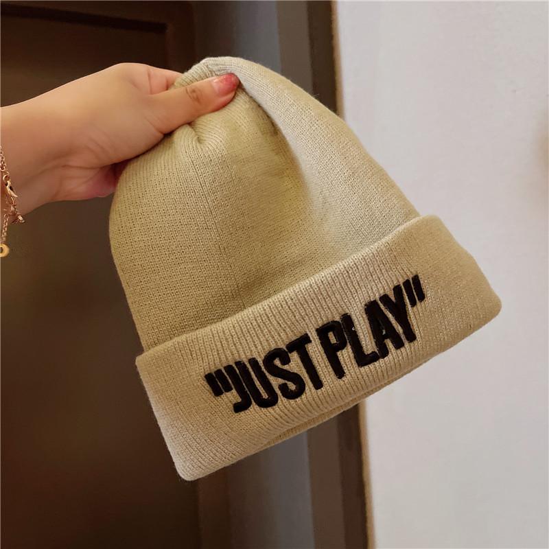 

Кепка с воздушным охлаждением женская уличная мужская спортивная универсальная вязаная шапка модный бренд черная утолщенная теплая шерстяная шапка M（56-58cm）