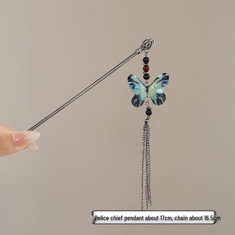 Vintage Chinese Style Hairpin for Updos - Elegant Retro Hair Stick with Tassel for Qipao