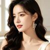 Rhinestone 2027 Digital Earrings Elegant Stud Earrings Happy New Year Earrings  Daily