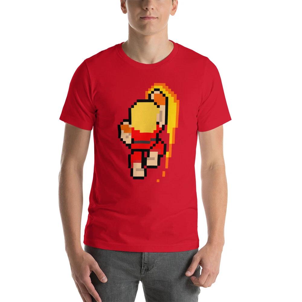 Ken Shoryuken Street Fighter 2 SF6 6 VI 8-bit Retro Pixel Art Vintage T-Shirt M