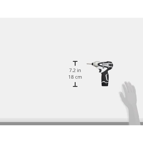 Makita Rechargeable Impact Driver 10.8V Small White Model with 1 Battery Included TD090DWSPW